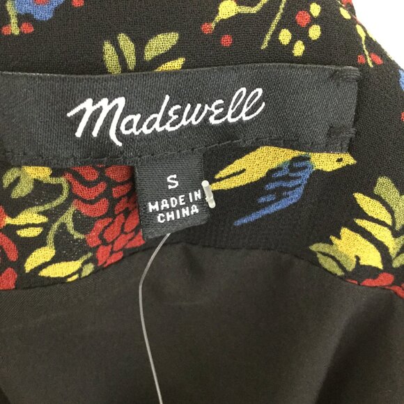NWT Madewell Floral/Bird Wrap Dress s - Picture 8 of 10